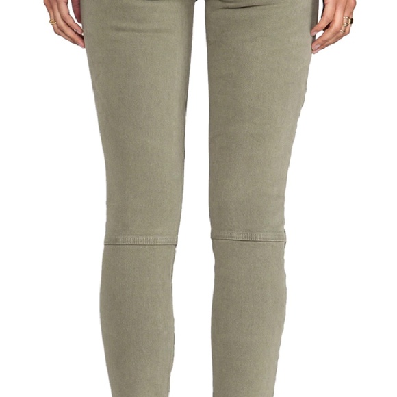 Women's Paige Marley Skinny Zip Denim in Fatigue Green Size 26/27.5 Made in USA - Picture 2 of 8